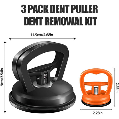 3 Pack Dent Puller,Car Dent Puller,Car Dent Remover Tools for Car Dent Repair, Glass, Screen, Tiles & Objects Moving Black&Orange Heavy Duty Hardware