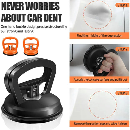 3 Pack Dent Puller,Car Dent Puller,Car Dent Remover Tools for Car Dent Repair, Glass, Screen, Tiles & Objects Moving Black&Orange Heavy Duty Hardware